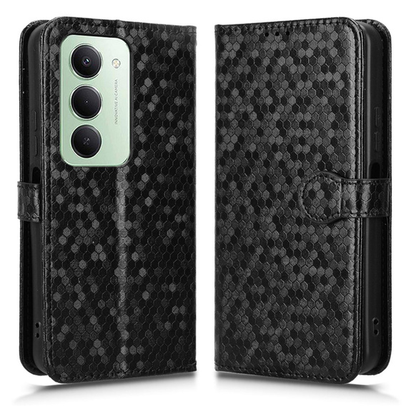 Klopové pouzdro pro Xiaomi Redmi 15 5G / 4G, Wallet Rhombus, černé