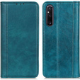 Pouzdro pro Sony Xperia 1 V, Wallet Litchi Leather, zelené