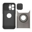 Pouzdro pro iPhone 15 Pro, ERBORD MagProtect Slide Camera, titanově šedý