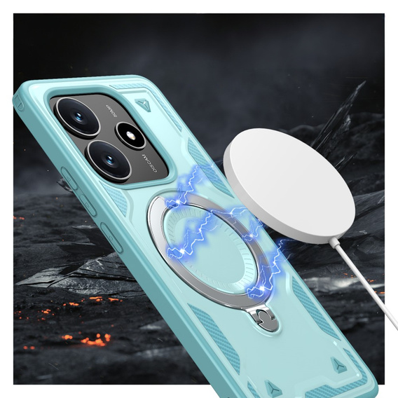 Pouzdro pro Xiaomi Redmi Note 14 5G, Military MagSafe, modré + 9H sklo