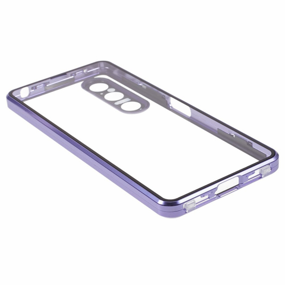 Pouzdro pro Sony Xperia 1 V, Magnetic Dual Glass, fialové