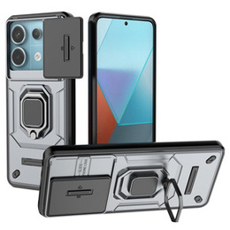 Pouzdro pro Xiaomi Redmi Note 13 Pro 5G, KickStand Camera Lens, šedé