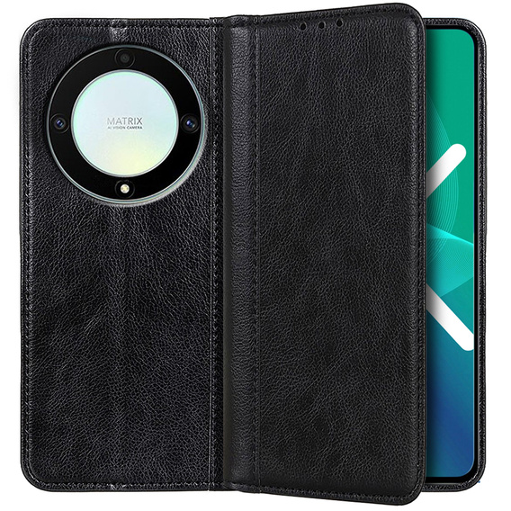 Pouzdro pro Honor Magic 5 Lite 5G, Wallet Litchi Leather, černé