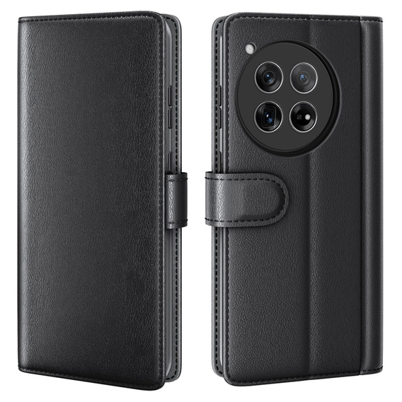 Flipové pouzdro pro OnePlus 12 5G, Split Leather, černé