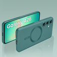 Pouzdro pro Samsung Galaxy A26, ColorMag, pro MagSafe, zelené + tvrzené sklo 9H