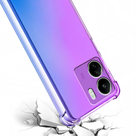 Pouzdro pro Xiaomi Redmi 13C / Poco C65, Gradient Dropproof, Fialová / modrá