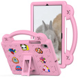 Dětské pouzdro pro Samsung Galaxy Tab S6 Lite 10.4 2020/2022 / Tab A7 2020 T500 / T505 / Tab S6 T860/T865, Cute Patterns, se stojánkem, růžové