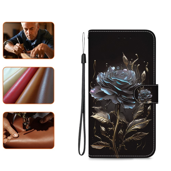 Klopové pouzdro pro Infinix Hot 40i, Wallet, Rose černé