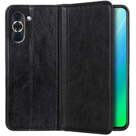 Flipové pouzdro pro Huawei Nova 10 4G, Split Leather, černé