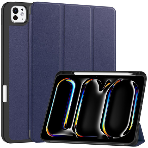 Pouzdro pro iPad Pro 11" 2024 (5 gen.), Smartcase s prostorem pro stylus, námořnicky modré