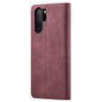 Pouzdro CASEME pro Huawei P30 Pro, Leather Wallet Case, kaštanové