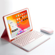 Pouzdro + klávesnice iPad Pro 11 2021 / 2018, iPad Air 10.9 4 2020 / 5 2022, Pen Slot, růžové rose gold