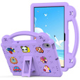 Dětské pouzdro pro Lenovo Tab M10 X505F X605F / Tab P10-X705F/L / Huawei T5 10.1, Cute Patterns, se stojánkem, fialové