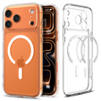 Spigen Ultra Hybrid MagSafe pouzdro pro iPhone 17 Pro, čiré / bílé