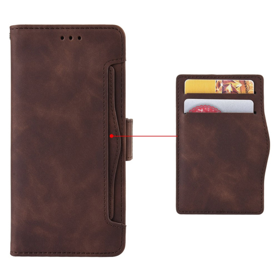 Klopové pouzdro pro Infinix Zero 30 5G, Card Slot, hnědé