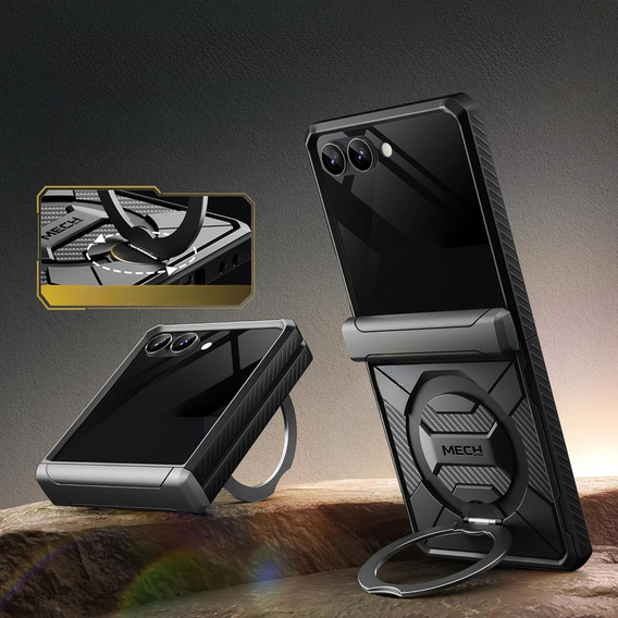 Pouzdro Tongate MECH s MagSafe pro Samsung Galaxy Z Flip7 FE / Z Flip6, zelené