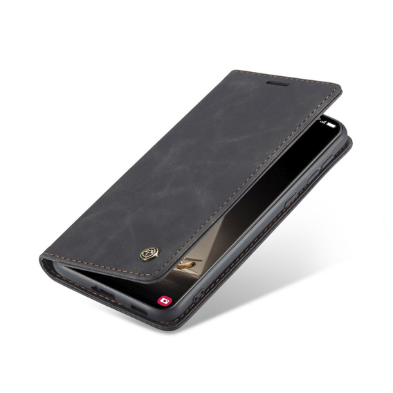 Pouzdro CASEME pro Samsung Galaxy S21 FE, Leather Wallet Case, černé