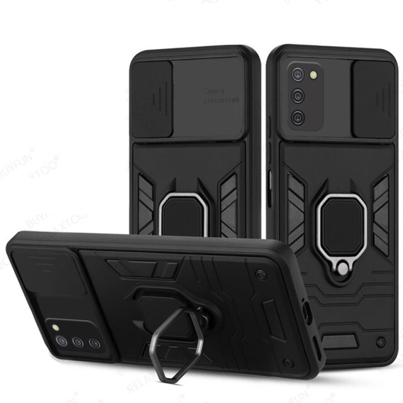 Pouzdro pro Samsung Galaxy A03s, KickStand Camera Lens, modré