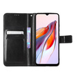 Klopové pouzdro pro Xiaomi Redmi 12C, Crazy Horse Wallet, černé