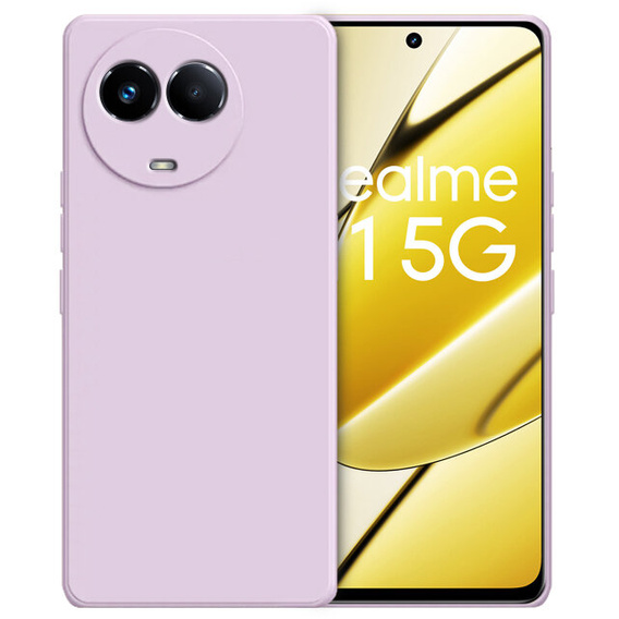 Pouzdro pro Realme 11 5G, Silicone Lite, fialové