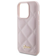 Pouzdro Guess Quilted Metal Logo pro iPhone 15 Pro