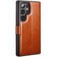 Flipové pouzdro pro Samsung Galaxy S25 Ultra, QIALINO Leather Wallet, hnědé