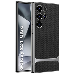 Pouzdro pro Samsung Galaxy S24 Ultra, GKK Woven Leather, černé