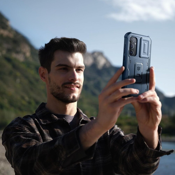 Pancéřové pouzdro pro Samsung Galaxy A35, Dexnor Full Body (Two Frames), modré