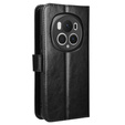 Klopové pouzdro pro Honor Magic 6 Pro 5G, Crazy Horse Wallet, černé