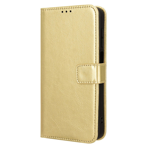 Klopové pouzdro pro Samsung Galaxy M15 5G, Crazy Horse Wallet, zlaté