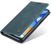 Pouzdro CASEME pro Xiaomi do Redmi Note 9s / 9 Pro, Leather Wallet Case, modré