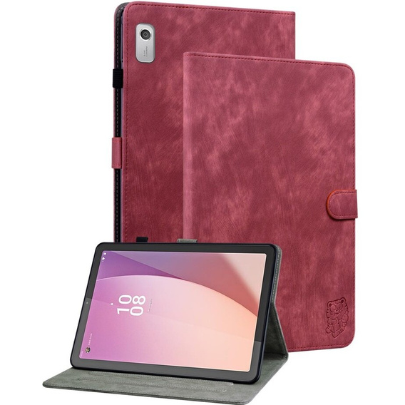 Pouzdro pro Lenovo Tab M9, Wallet Pen Slot, červené