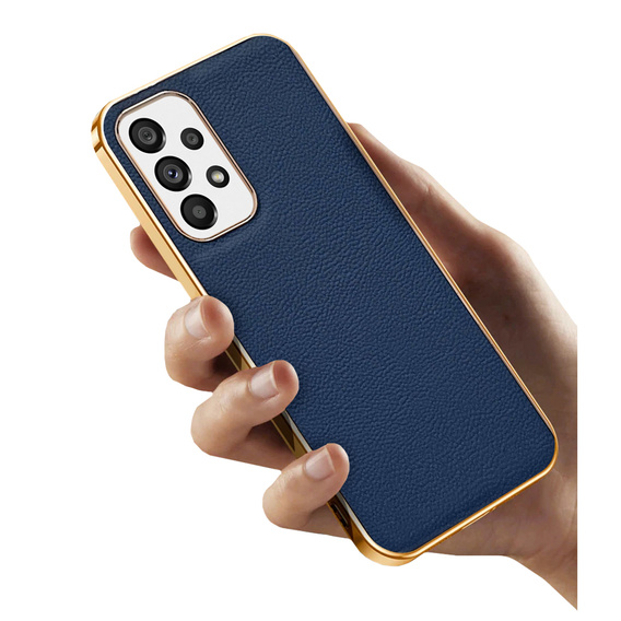 Pouzdro pro Samsung Galaxy A33 5G, Cowhide Leather, modré