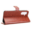 Klopové pouzdro pro Samsung Galaxy A36, Crazy Horse Wallet, hnědé