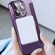 Klopové pouzdro pro iPhone 14 Pro, RFID Wallet MagSafe CamShield, fialové