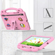 Dětské pouzdro pro Samsung Galaxy Tab S10 Lite / S10 FE / S9 FE, Cute Patterns, se stojánkem, růžové