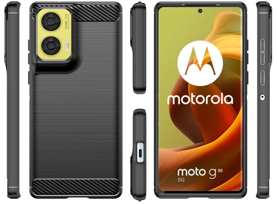 Pouzdro pro Motorola Moto G85, Carbon, černé
