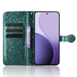 Klopové pouzdro pro Oppo Reno 14, Wallet Rhombus, zelené