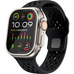 Silikonový řemínek pro Apple Watch 1/2/3/4/5/6/7/8/SE/ULTRA 42/44/45/49MM, černý