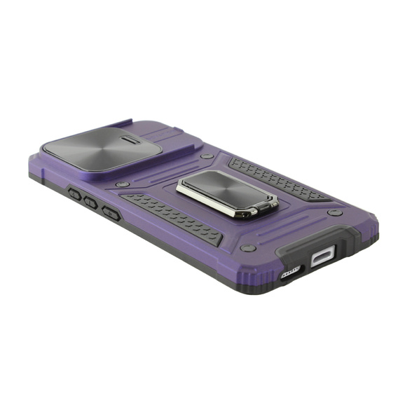 Pancéřové pouzdro pro Xiaomi Redmi Note 13 Pro 5G, CamShield Slide, fialové + tvrzené sklo 9H