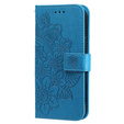 Klopové pouzdro pro Samsung Galaxy A14 4G/5G, Mandala Flower, modré
