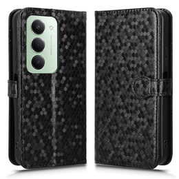 Klopové pouzdro pro Xiaomi Redmi 15 5G / 4G, Wallet Rhombus, černé