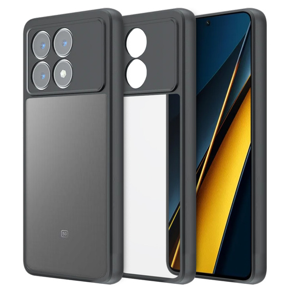 Pouzdro pro Xiaomi Poco X6 Pro 5G, Fusion Hybrid, s ochranou fotoaparátu, transparentní / černé