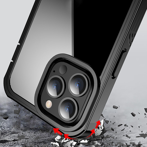 Pouzdro pro iPhone 13 Pro Max, Shockproof, s fólií, modré