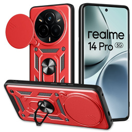 Pouzdro pro Realme 14 Pro 5G, CamShield Slide, červené