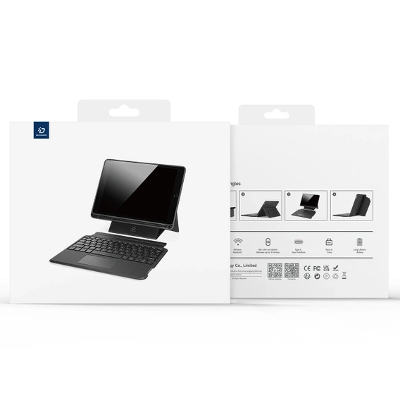 Pouzdro + klávesnice iPad Pro 12.9 2021 / 2020, Dux Ducis Magnetic Keyboard, černé