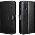 Klopové pouzdro pro Motorola Moto G85, Crazy Horse Wallet, černé