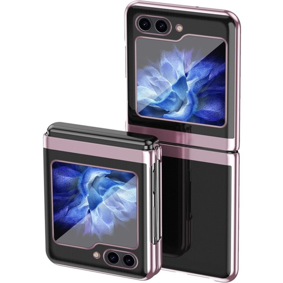 Pouzdro pro Samsung Galaxy Z Flip7 FE / Z Flip6, PC Case, transparentní / růžové