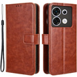 Klopové pouzdro pro Infinix Zero 30 5G, Crazy Horse Wallet, hnědé