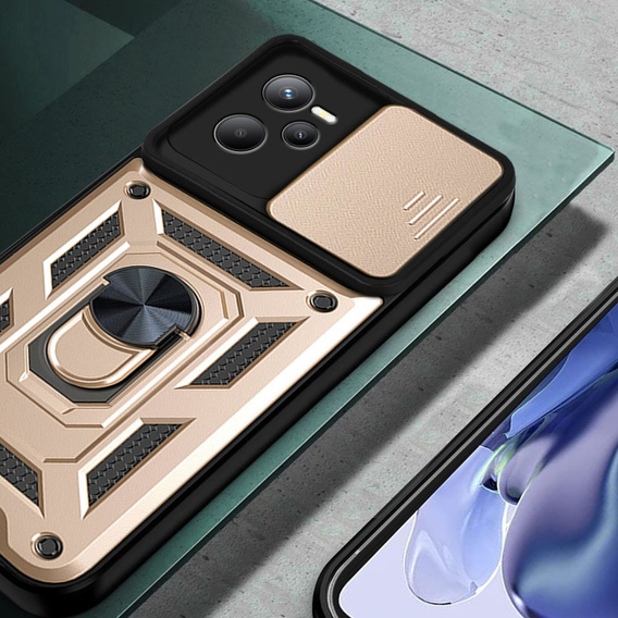 Pouzdro pro Realme C35, CamShield Slide, zlaté